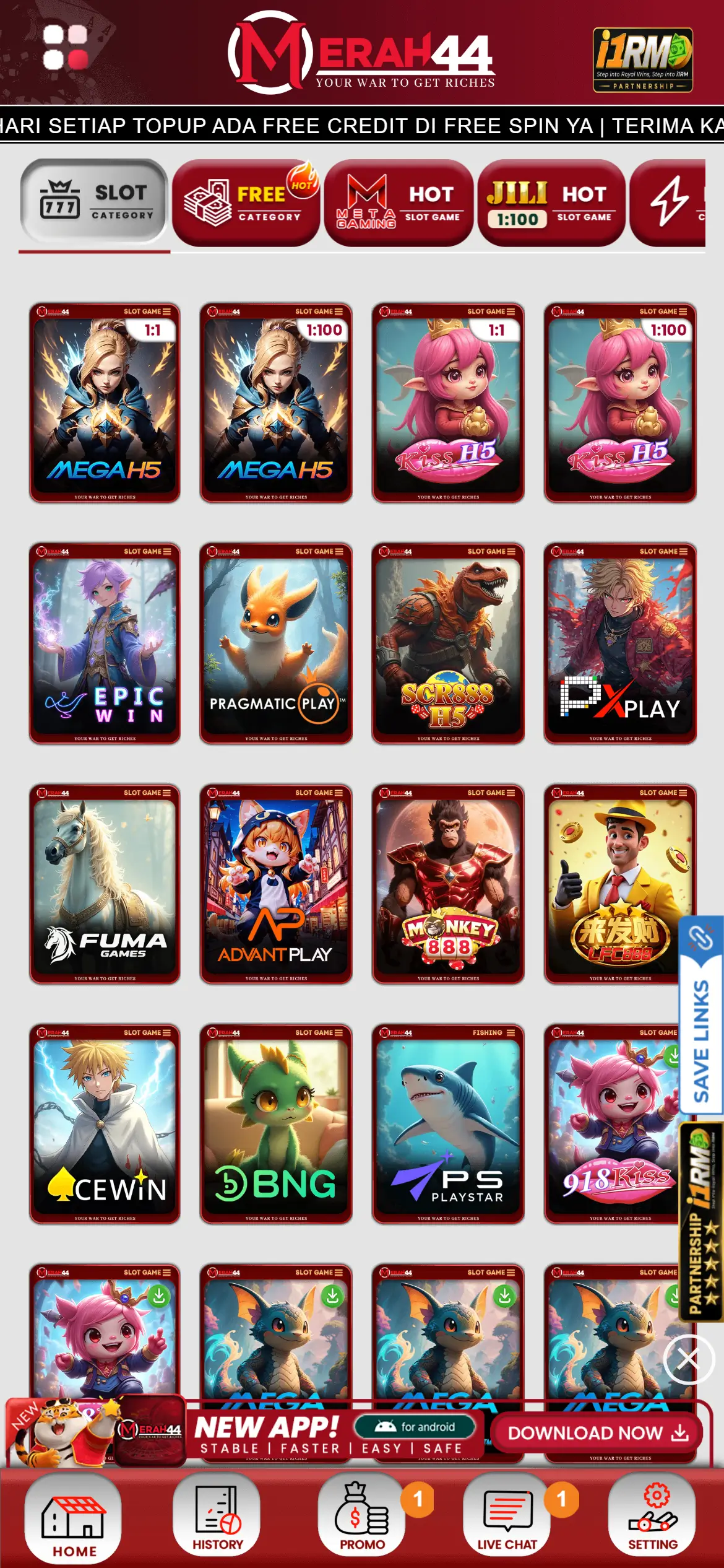 Merah44 Extensive Slot Providers
